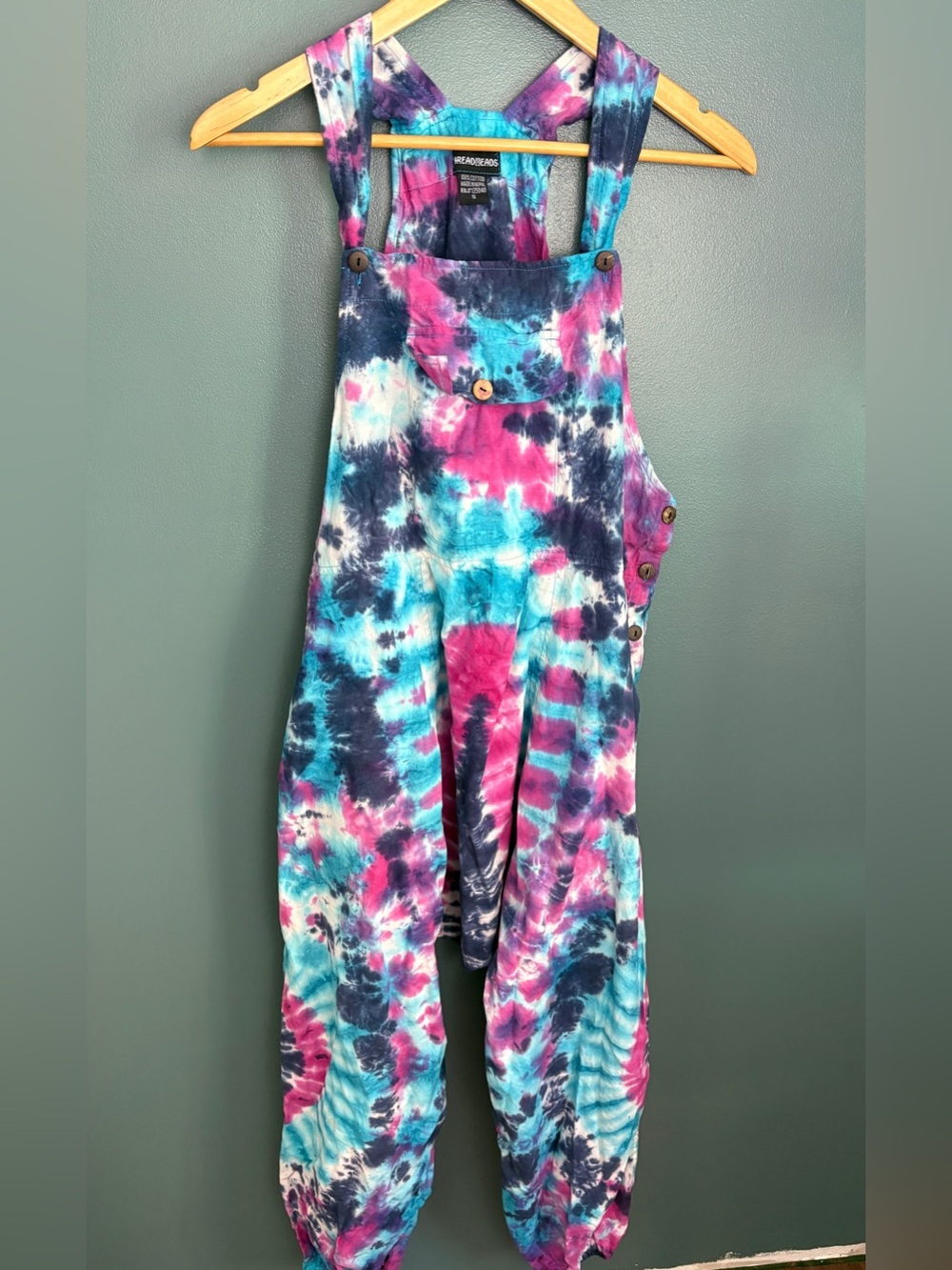 ThreadHeads Tie-Dye Cotton Overalls Size S